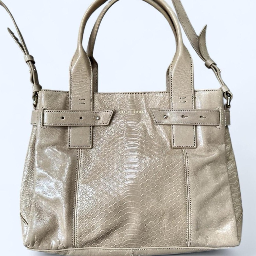 NWOT Cole Haan Bonheur Medium Tan Leather Satchel